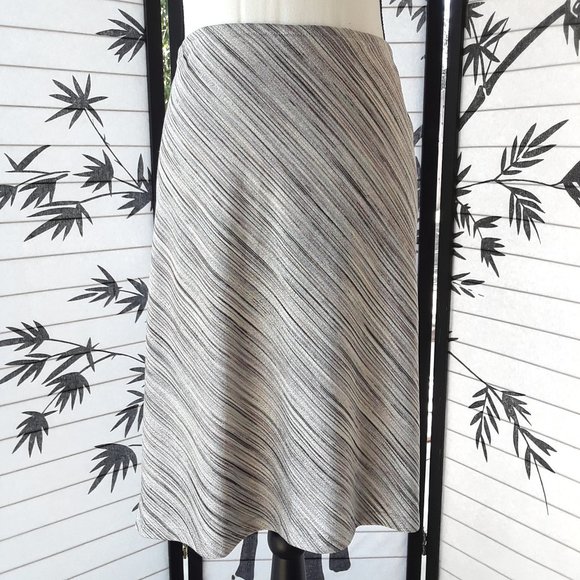 New York & Co Striped Multicolored Rainbow A Line Drape Skirt - Picture 5 of 12